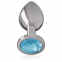 PLUG JOYA ANAL DE METAL DIAMOND AZUL TURQUESA