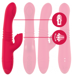 VIBRADOR BOMBEADOR CON ESTIMULADOR DE LENGUA EN EL CLITORIS