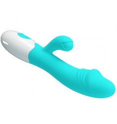 VIBRADOR SEMIREALISTICO EN PRECIOSO COLOR TURQUESA