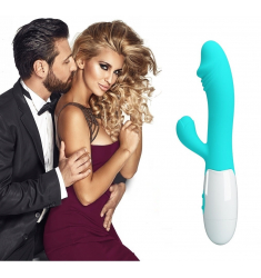 VIBRADOR SEMIREALISTICO EN PRECIOSO COLOR TURQUESA