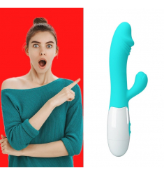 VIBRADOR SEMIREALISTICO EN PRECIOSO COLOR TURQUESA