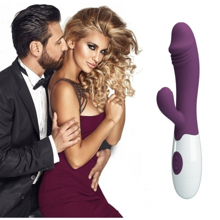 VIBRADOR SEMIREALISTICO PURPURA