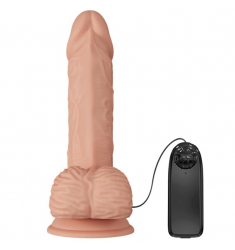  Pene realístico vibrador con ventosa. natural 21cm