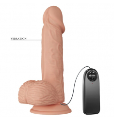  Pene realístico vibrador con ventosa. natural 21cm