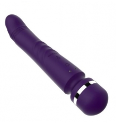 MASAJEADOR DUAL DOBLE VIBRADOR-ROTADOR  RECARGABLE DOBLE CABEZAL