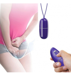 HUEVO VIBRADOR INALAMBRICO REMOTO PURPURA 12 MODOS DE VIBRACIÓN