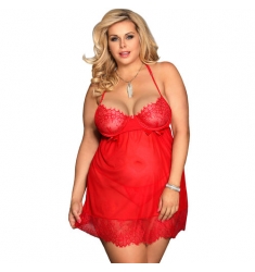 BABYDOLL ROJO CON AROS XXL