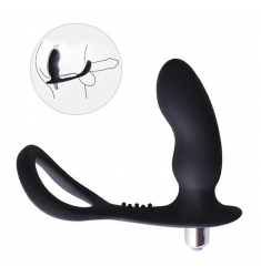 ANILLO PARA PENE CON PLUG PROSTÁTICO CON VIBRACIÓN